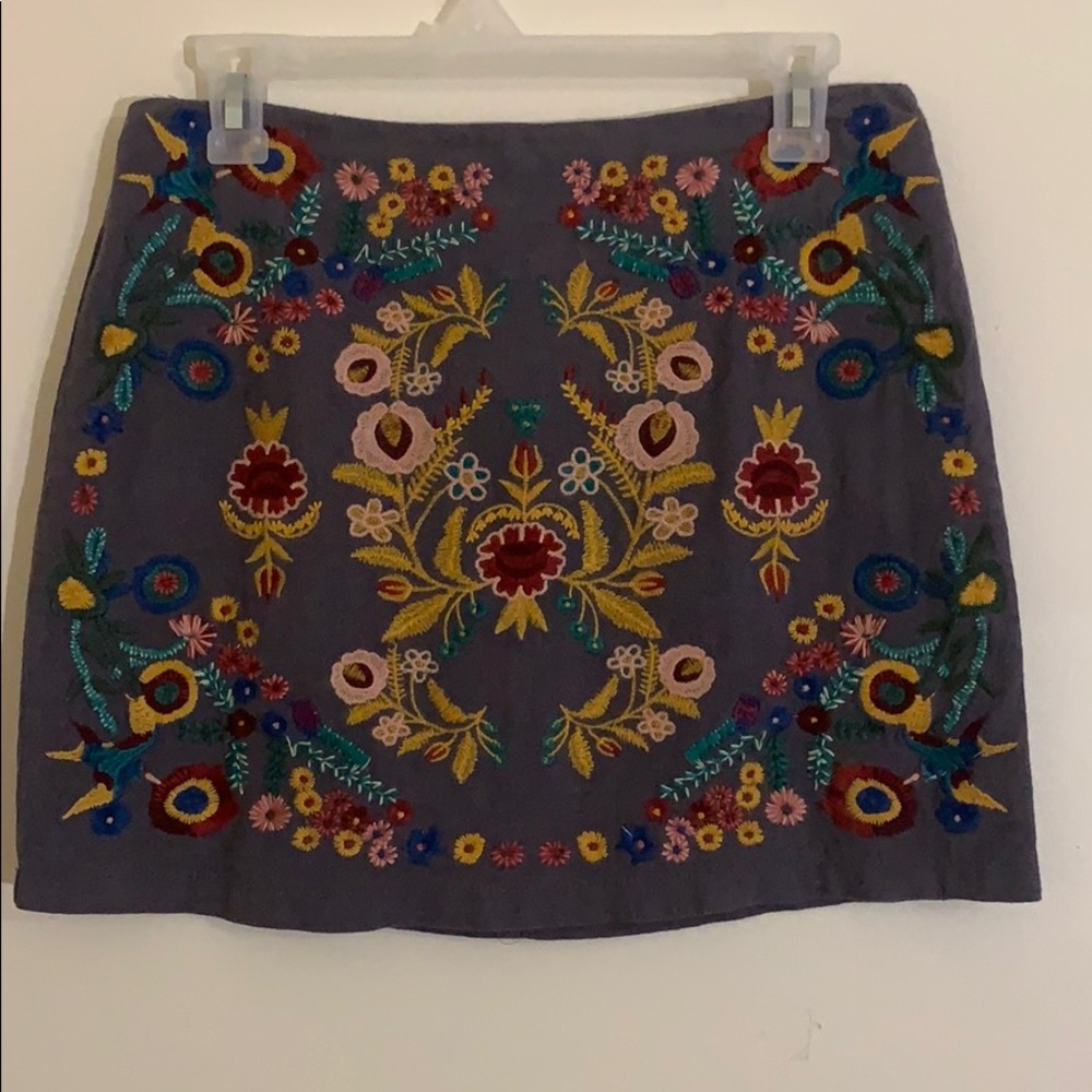Embroidered Mini-Skirt